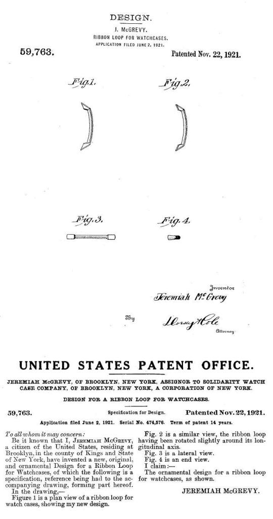 1921 Patent No. 59763